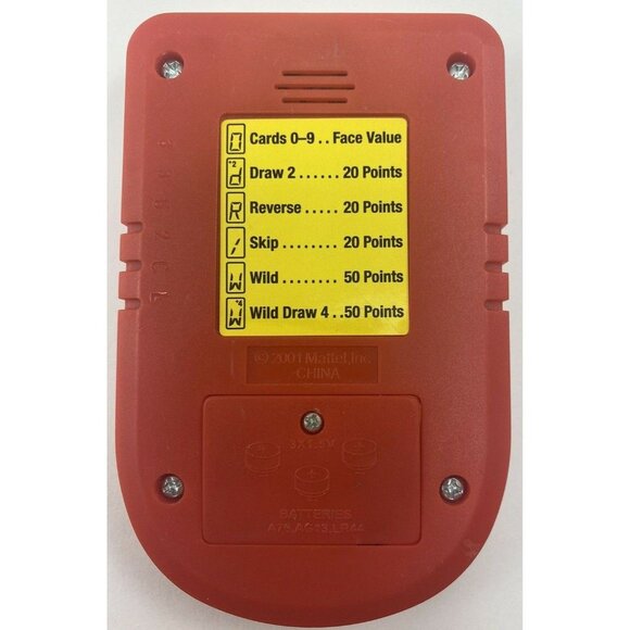 Uno Electronic Handheld Game - Mattel 2001 Tested and Works - Picture 2 of 3